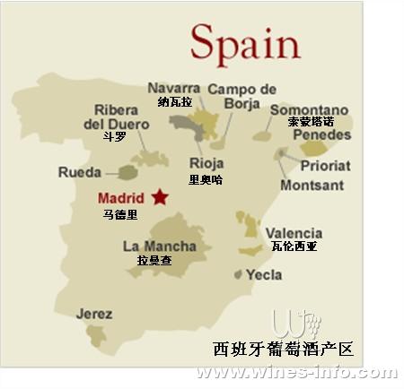 leon 卡斯蒂利亚-拉曼恰产区castile-la mancha 瓦伦西亚产区valencia